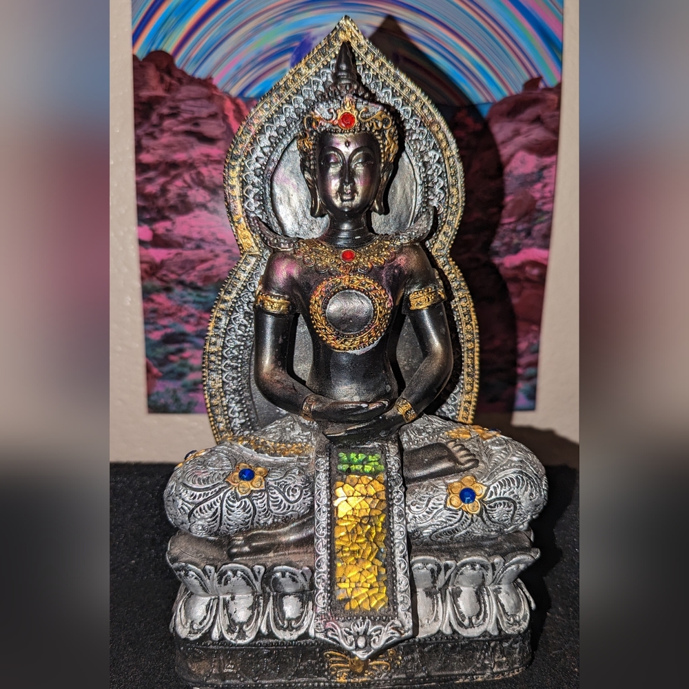 Ornate Jewelled Buddha Statue